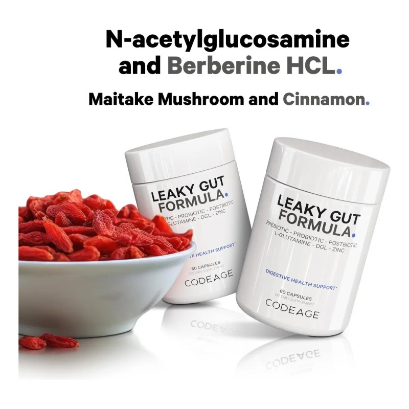 Codeage Leaky Gut Supplement Con L-glutamina
