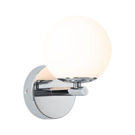 Paulmann 71067 LED Wall luminaire Selection Bathroom Gove IP44 3000K 400lm 230V 5W Chrome, Satin Bathroom luminaire