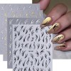 Unbranded 4Pcs Set Nail Stickers Abstract Line Self-Adhesive Slider Peel