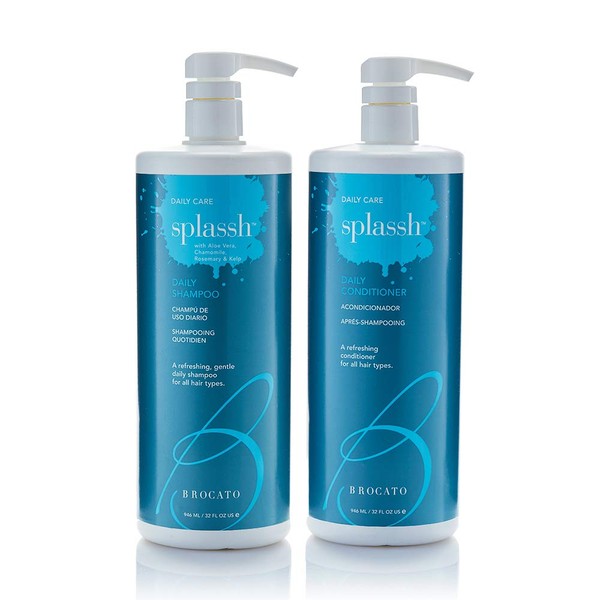Splassh Daily Shampoo & Conditioner Liter Duo, 32oz