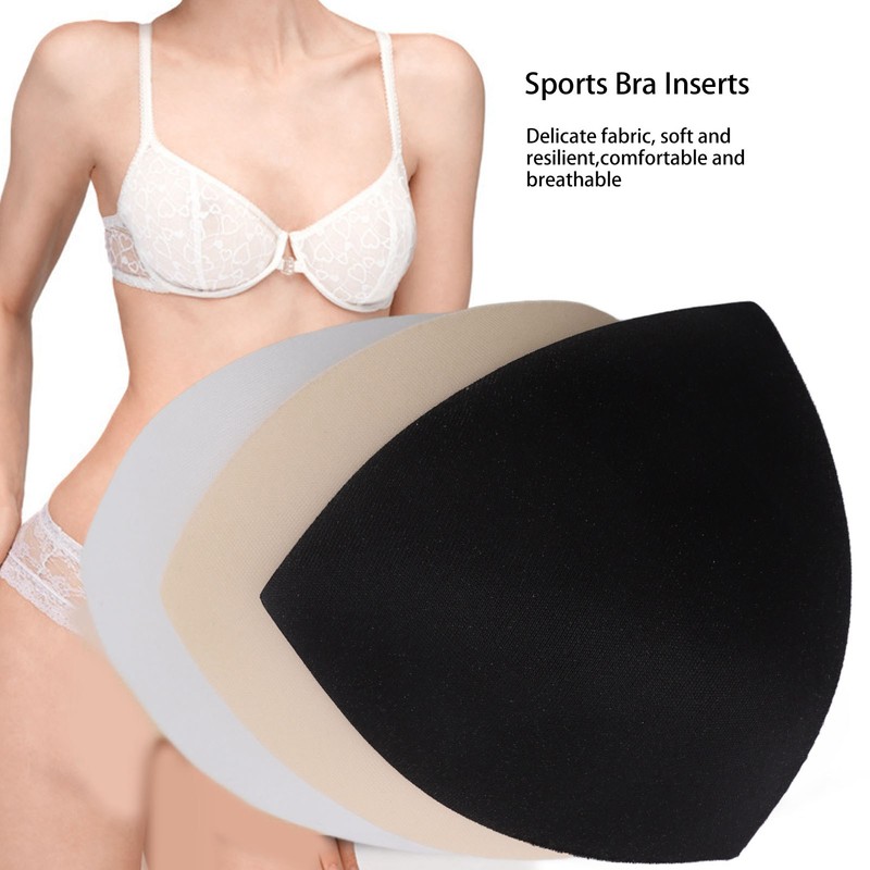 9 Pairs Sports Bra Inserts Triangular Breathable Bra Pads Inserts