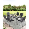 Aluminum Outdoor Metal Table for 4-6 Person,58" x 36" Rectangle