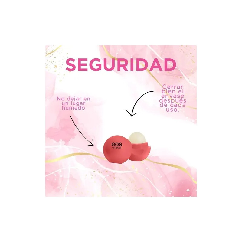 Eos Balsamo Labial 100 Natural Esfera 15g Lip Sweet Orange