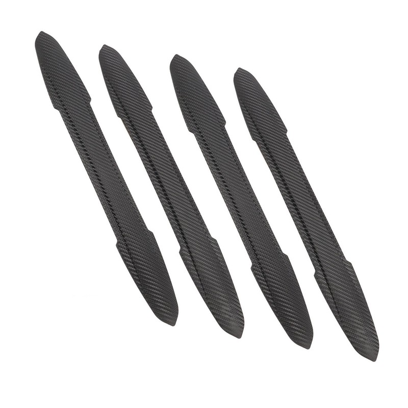 4PCS Bumper Guard Strip Carbon Fiber Pattern Textured 43cm Length