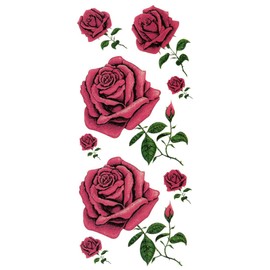 KING HORSE Tattoo Sticker Rose Rose-16 [Regular] - 7 Types (hm159)