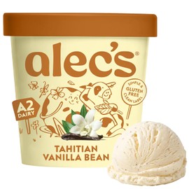 Alec's Ice Cream Tahitian Vanilla Bean Ice Cream, A2 Dairy, 14 Fl Oz