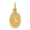 10k Yellow Gold Solid Solid Satin Polished St. Christopher Charm