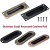 MiJunHD Recessed Flush Door Handles Stainless Steel Cabinet & Furniture