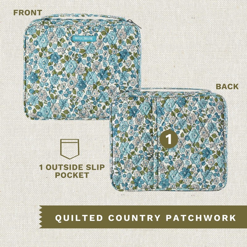 Bella Taylor Quilted Bible Cover for Women - Large Study