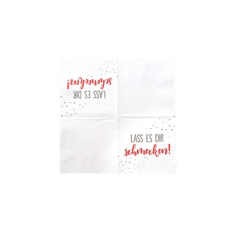 20 Napkins 'Lass es dir schmecken!' 33 x 33 cm