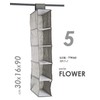 Closet Organizer Hanging Cabinet with 5 Compartments Organizer for Closet