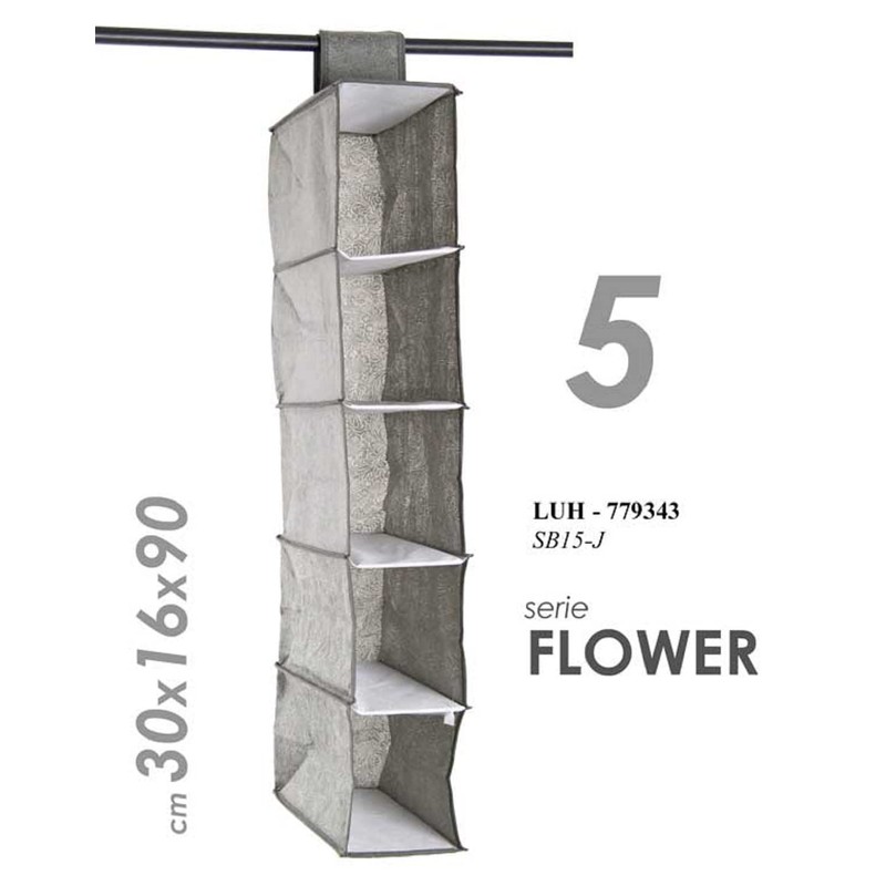 Closet Organizer Hanging Cabinet with 5 Compartments Organizer for Closet
