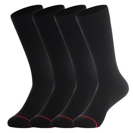 BONANGEL Merino Wool Socks for Men,Mens Thin Wool Socks,Winter Therminal Wool Dress Socks,Black Crew Socks