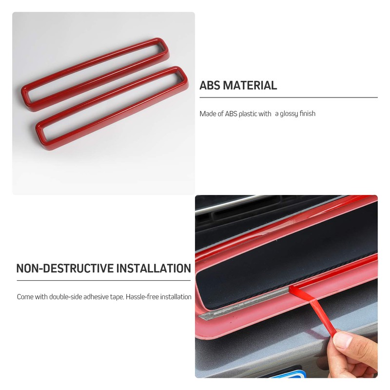 JeCar Grille Inserts ABS Grill Cover Trim Kit Exterior Accessories