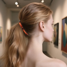 Flomiara Bananen-Haarspangen für Damen, Bananenklammer für dickes, dünnes Haar, niedliche Haarspangen für Frauen und Mädchen, starker Halt, Pferdeschwanz-Halter, Krallen, Zuhause, Make-up, Outdoor