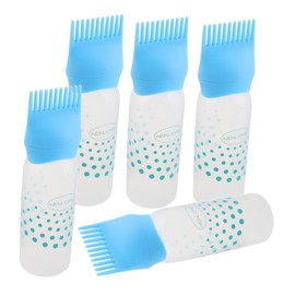 IWOWHERO 5pcs Hair Salon Hair Dye Bottle Hair Oiling Applicator Multifunctional Bottle Opener Kitchen Tool with Bottle Opener Hair Comb Tool Bottle Hair Dye Comb Plastic Sky-blue