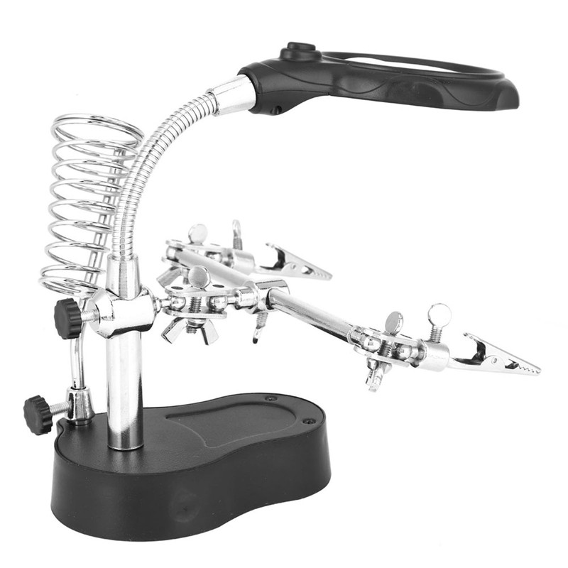 Helping Hand Repair Stand Magnifying Glass Auxiliary Clip Clamp with