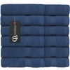 CASABELLA Premium Quality 12 R-Blue Face Towels (30x30CM) Highly Absorbent