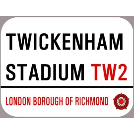 Inga England Rugby Twickenham StadiumMetal Sign/Retro Decor Plaque 8X12 inch