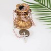 Nazareth Store Light Pink Crystallized Beads Rosary Necklace Holy Soil