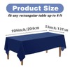 Kopokita 2PCS Navy Blue Plastic Tablecloths 54 x 108 Inch,