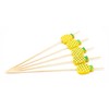 PuTwo Cocktail Picks Handmade Bamboo Toothpicks 100pcs 4.7" in Yellow