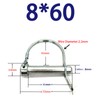 5 Pcs Wire Lock Pin, 8mm x 60mm D Shape