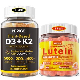 NEVISS NEVISS Sugar Free Lutein Gummies 60 Counts + Vitamin D3 Gummies 60 Counts
