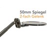 ChiliTec Inspektionsspiegel 50mm Verstellbarer Handspiegel Spiegel-Werkzeug mit Kugelgelenk Teleskop 16-70cm