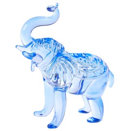Ornalrist Crystal Blue Elephants Figurines Glass Decor Animal Figurines, Elephant Gifts for Women Collectible Figurines Paperweights Birthday for Mom Friends