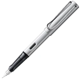 Lamy Al-Star 025 Fountain Pen, Aluminium Fountain Pen in Light Silver with Transparent Grip and Steel Nib Size EF, Pack of 1