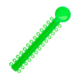 Practicon Orthodontic Ligature Ties, 1040 Elastic Bands for Braces, Elastomeric O-Rings, Rubber Bands for Brackets, Green