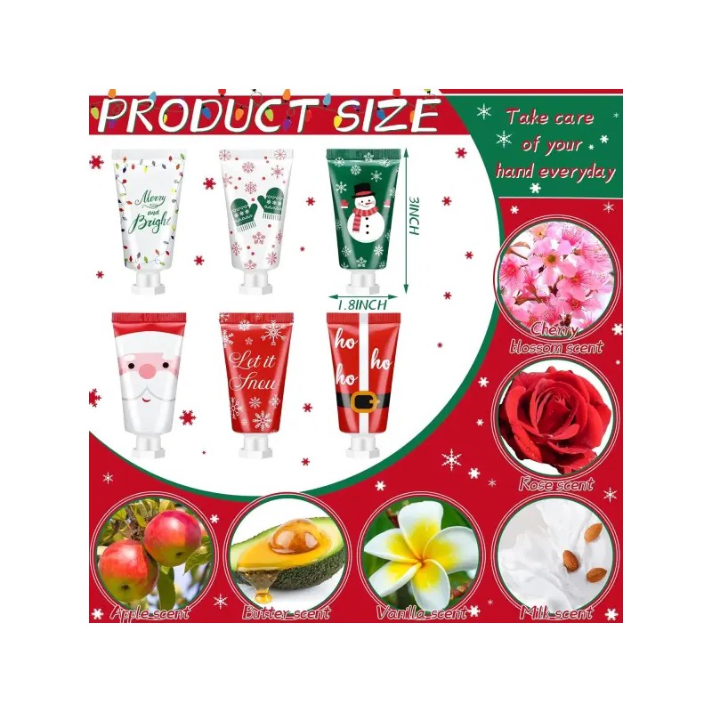 72피스 비밀 산타 선물 세트 미니 크리스마스 핸드 크림 여행용