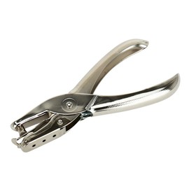 TEHAUX 3pcs Puncher for Paper Textiles Metal Single Hole Punch Ergonomic Design Smooth Handle for Art Office