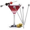 BSTMOME 6 Pack Skull Cocktail Picks Martini Picks Reusable Olive