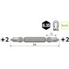 Vessel DRB5P2065 Problem Solving Bit, Reinforced Dual-Ended Head Bit, +2
