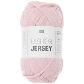 Rico Design Fashion Jersey, Tube Yarn, Jersey Wool for Knitting and Crocheting, Jersey Ribbon Yarn, Summer Wool (23 Blossom Pink)