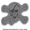 'Skull & Crossbones' Rubber Stamp - Unmounted Design for Crafting
