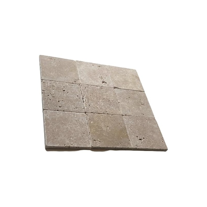 Squarefeet Depot 4x4 Noce Travertine Natural Stone Tile, 1 Piece,
