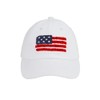 C.C American Flag Patch Baseball Cap (White)
