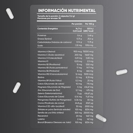Multivitaminico para Hombre Multi Men | 1,200mg por Porción | Formula con Magnesio, Resveratrol, Vitamina C, D3, A, Zinc, Complejo B, Biotina y Calcio