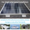SUNMAK 16 Units per Set Solar Panel Mounting Z Brackets,