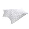 4AS Quilted Pillow Protectors 48x74cm – 100% Cotton, Breathable, Zipped