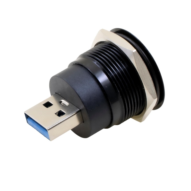YiKaiEn USB 3.0 Male to Female Waterproof Mounting Adapter, 5Gbps