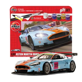 Airfix Hanging Model Car Kits - Aston Martin DBR9 Model Building Set, 1:32 Scale Model Vehicle Kit for Adults & Kids 8+ - Car Models Racing Gifts for Men to Build, Skill Lvl. 2