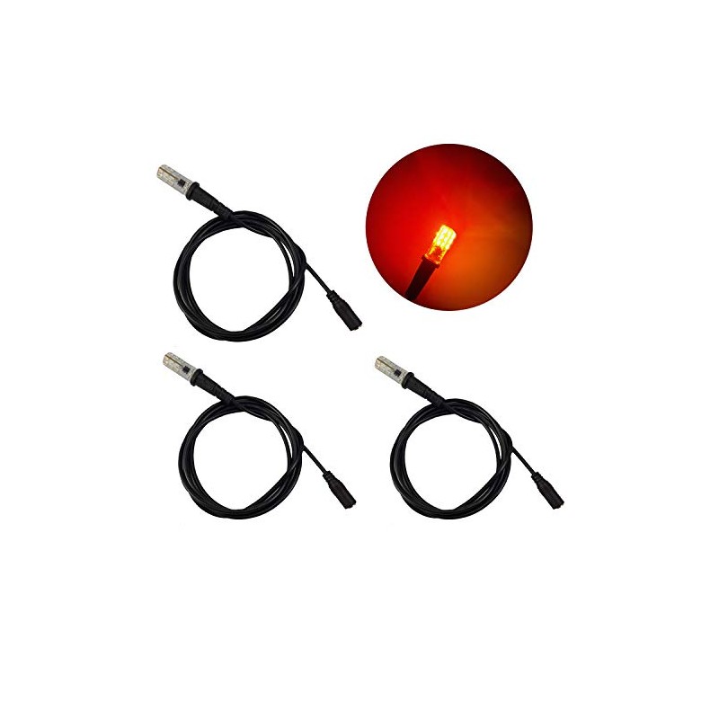 3 Pack Ember Orange Fake Fire Effect Led Lights with
