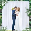 10 x 8FT White Backdrop Curtains for Wedding Drapes for