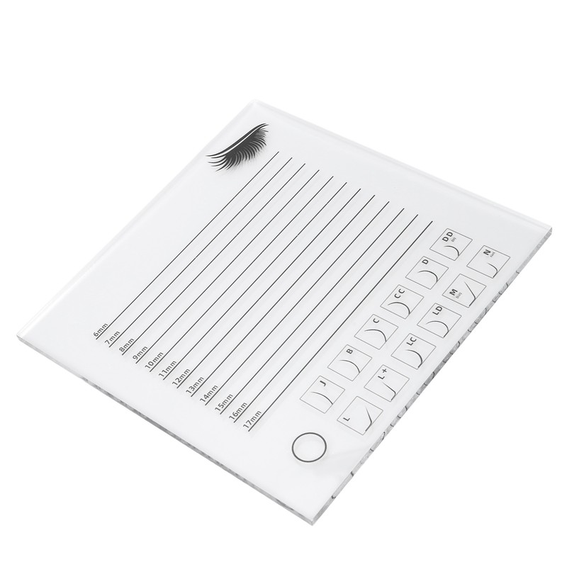 20x20cm Eyelash Extension Plastic Tray Clear Scale Transparency Eyelash Extension