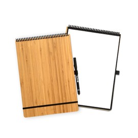 BAMBOOK Notepad - Bamboo Wood Hardcover - A4 - Blank, Reusable Notebook, Notepad, Reusable Notebook