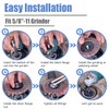 Mesee 3 Pieces 5/8-11 Thread Angle Grinder Extension Connecting Rods